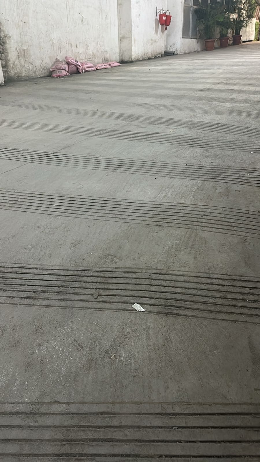 Stamped concrete with natural stone finish